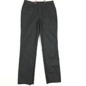Red Kap Womens Work Pants Black Twill Straight Leg High Rise Unhemmed 2‎ New